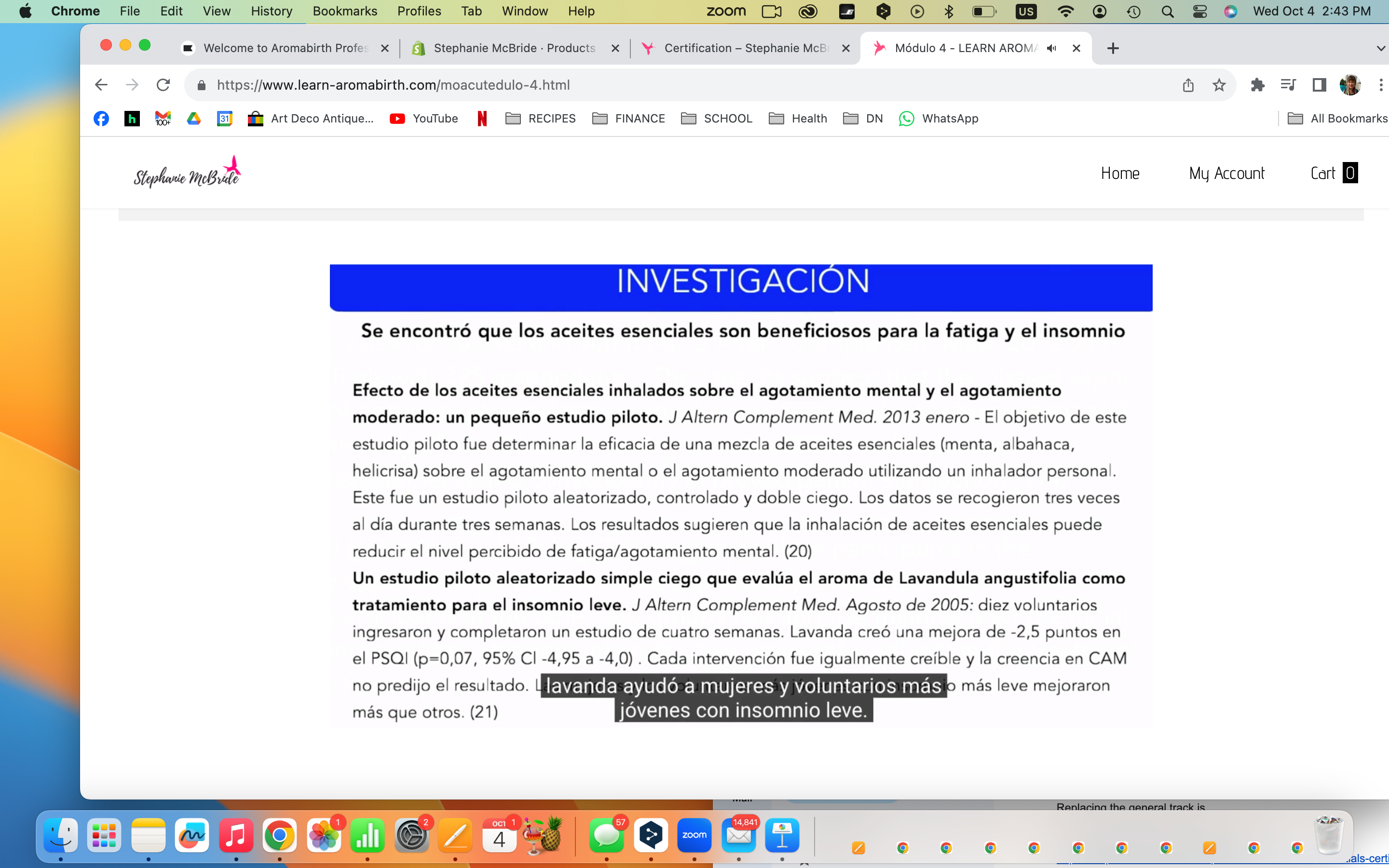 Certificación Aromabirth Essentials (Español)